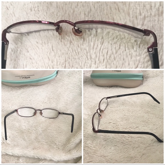 👑✅PRICE FIRM✅ VOGUE Burgundy Frame Eyeglasses and case - Picture 4 of 9